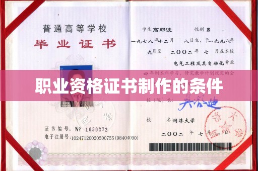 大兴安岭职业资格证书制作的条件