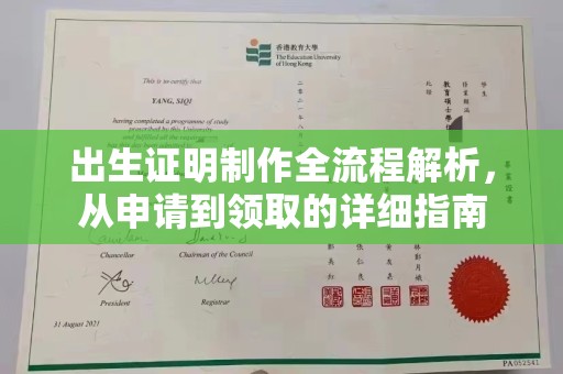 大兴安岭出生证明制作全流程解析，从申请到领取的详细指南